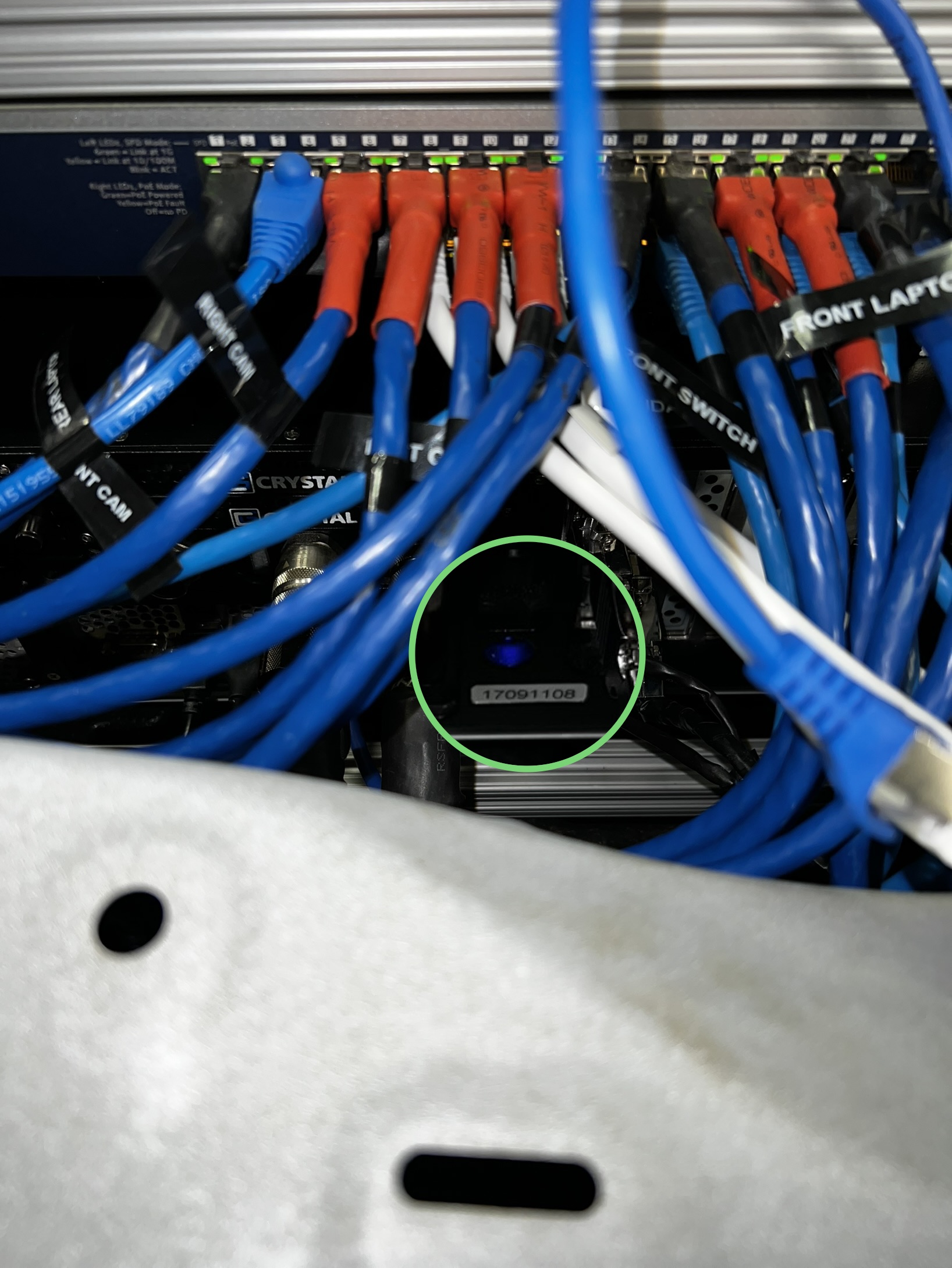 Server power switch.